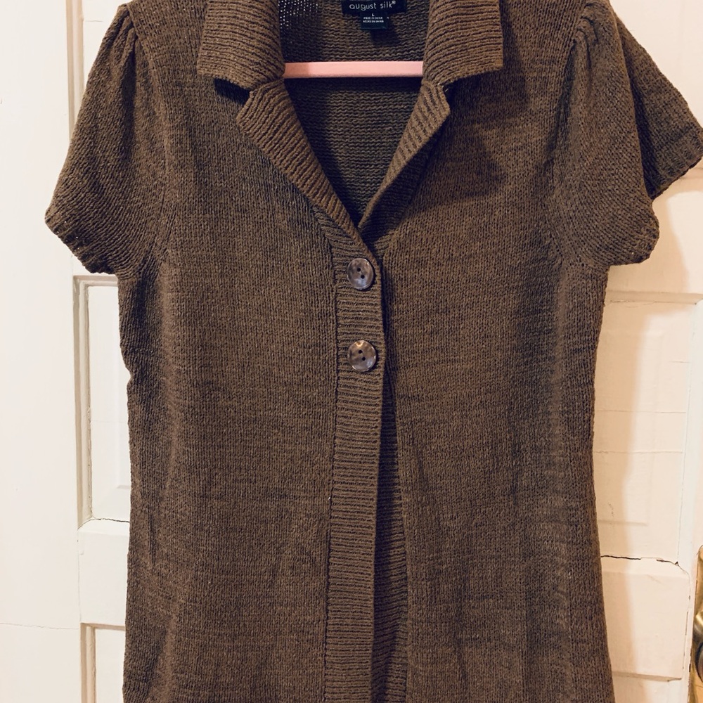 August Silk Olive Green Cuffed Sleeve Button Down Shirt
